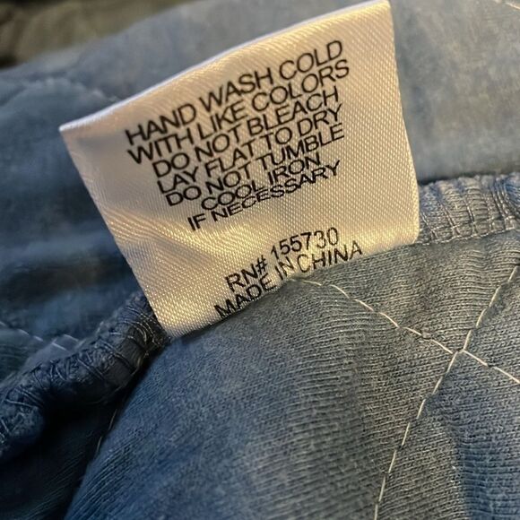 Jane + Delancey Quilted Jacket Distressed Blue S - Picture 7 of 7